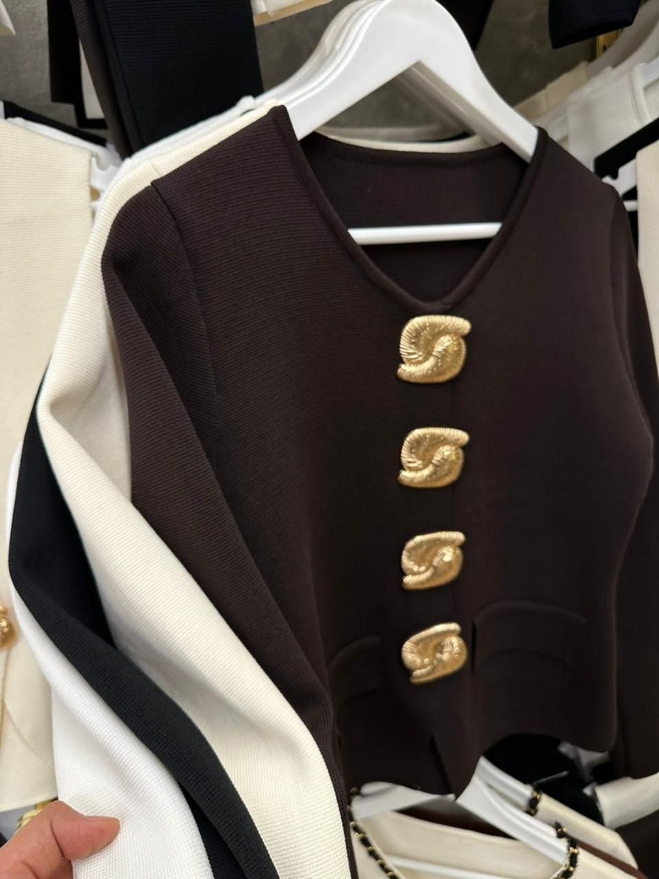 женская кофта,кофта кардиган,жакет,женский кардиган,трикотажный жакет в стиле «шанель»