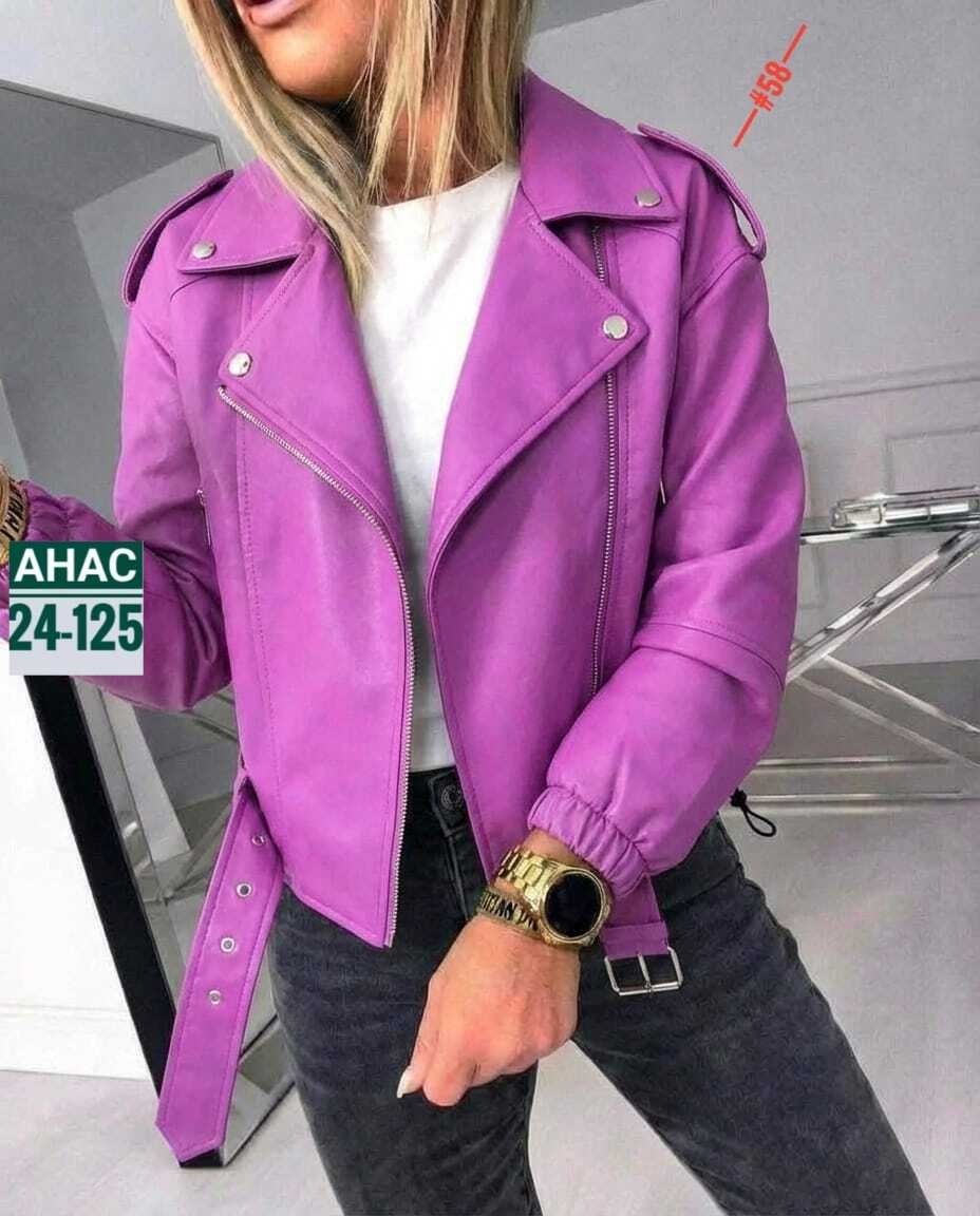 фиолетовая кожаная куртка,кожаная куртка женская,куртка косуха,косуха женская,куртка женская