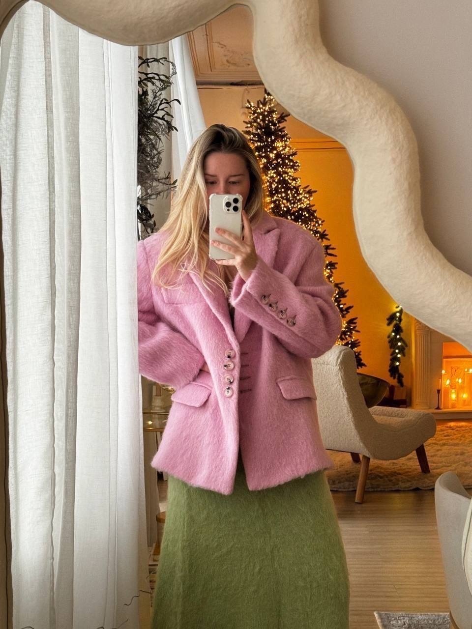 розовое пальто,пальто модное,стильное пальто,плюшевое пальто,женское шерстяное пальто
