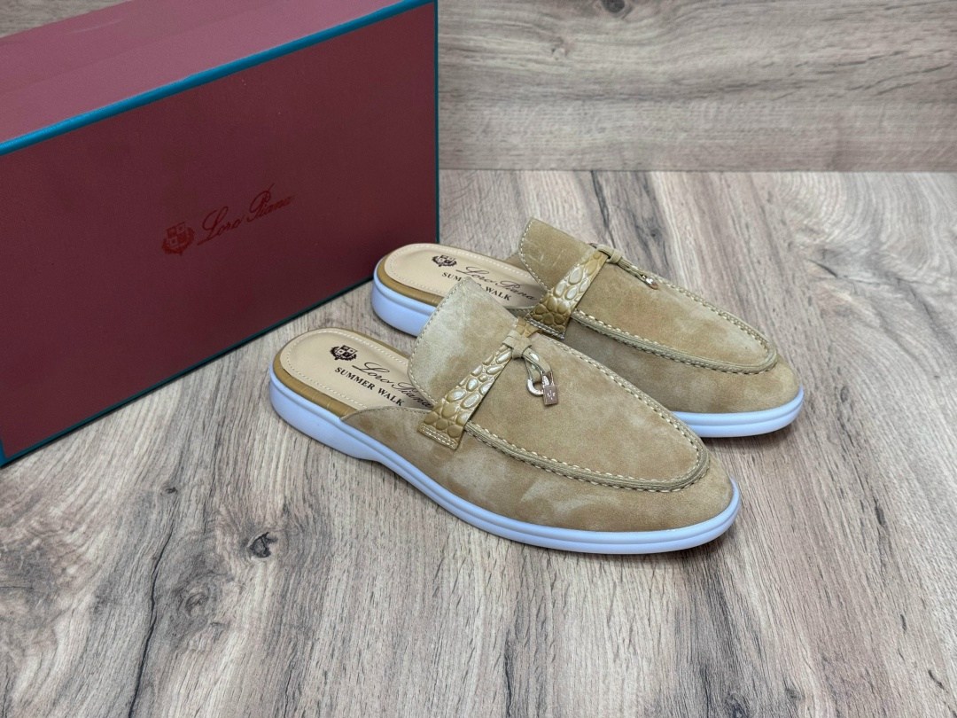 женские замшевые мюли loro piana бежевые,,мюли loro piana,loro piana лоферы женские,замшевые мюли