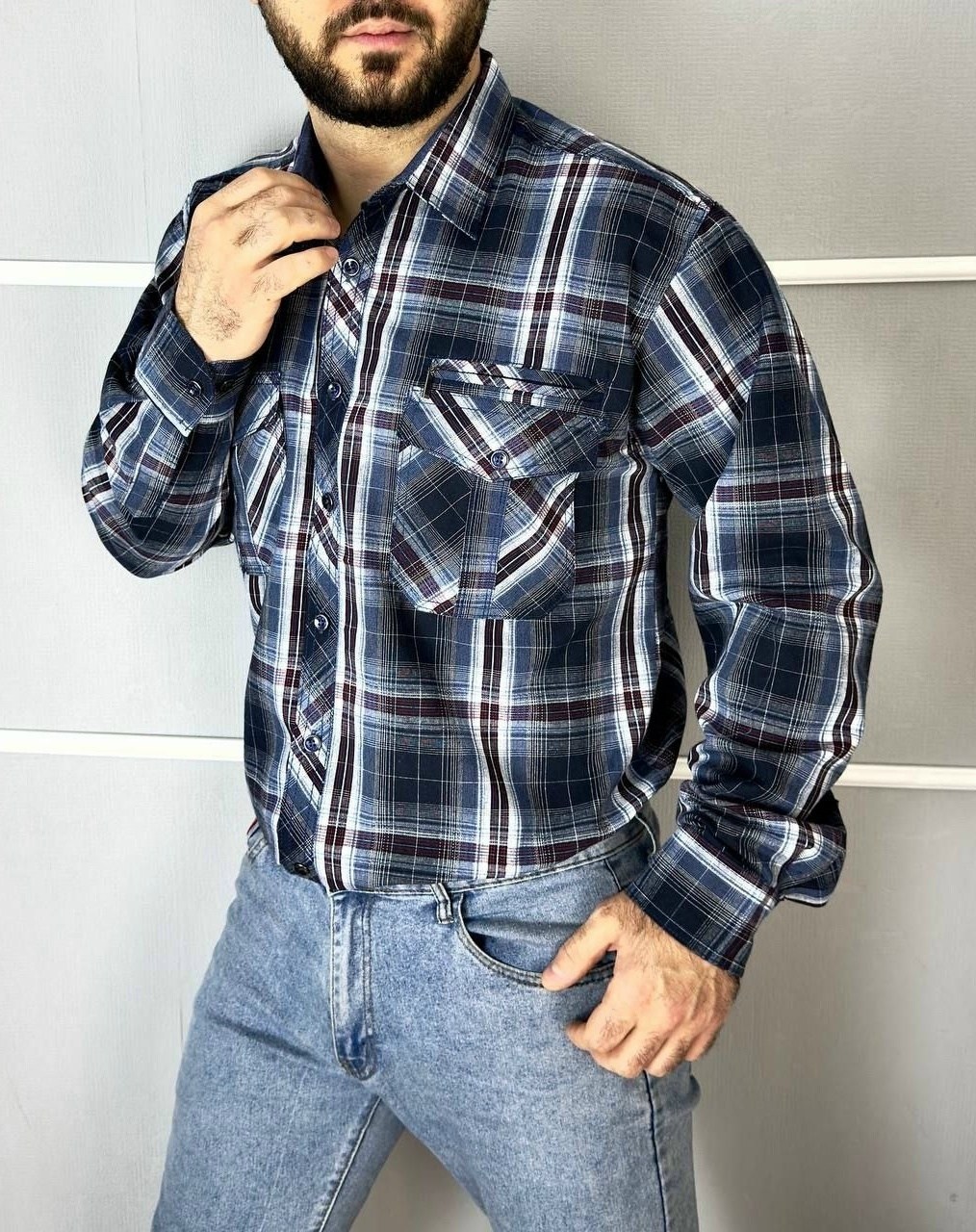 рубашка мужская,рубашка рубашка мужская,теплая рубашка в клетку westhero 122052187,рубашка,рубашка мужская в клетку