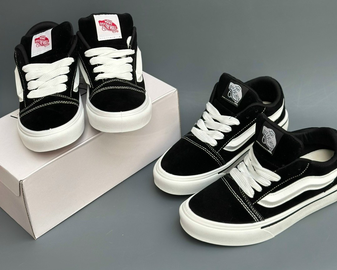 ,кроссовки vans knu skool,кроссовки кеды vans knu school вансы дутые черные,vans knu skool black white,кеды vans