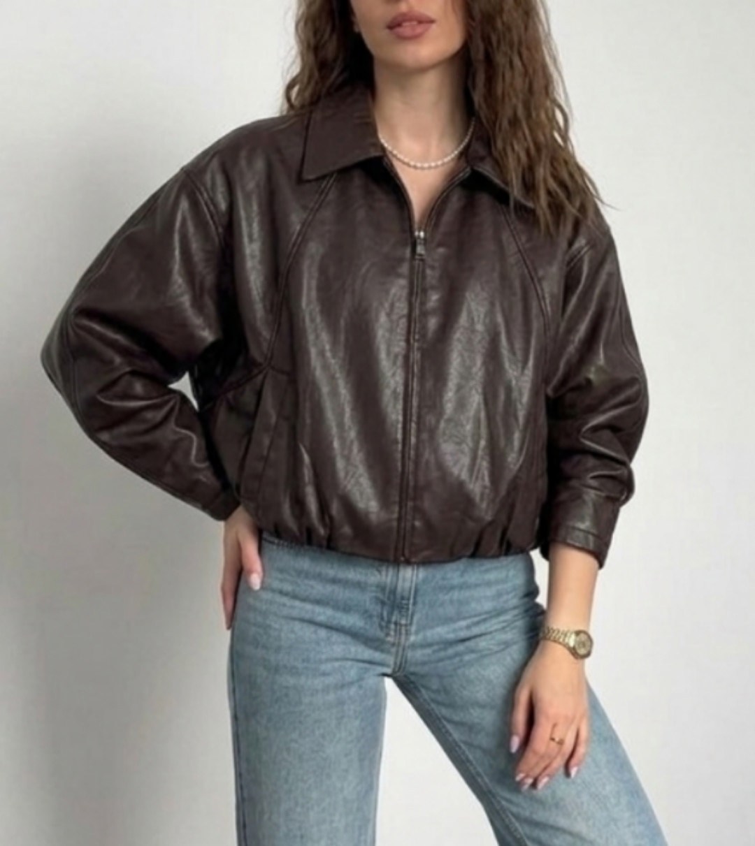 women’s fashion 90s leather jacket oversized brown bomber jacket,80 s vintage women oversized bomber fully grain leather jacket,женская куртка из искусственной кожи,куртка женская кожаная,коричневая к