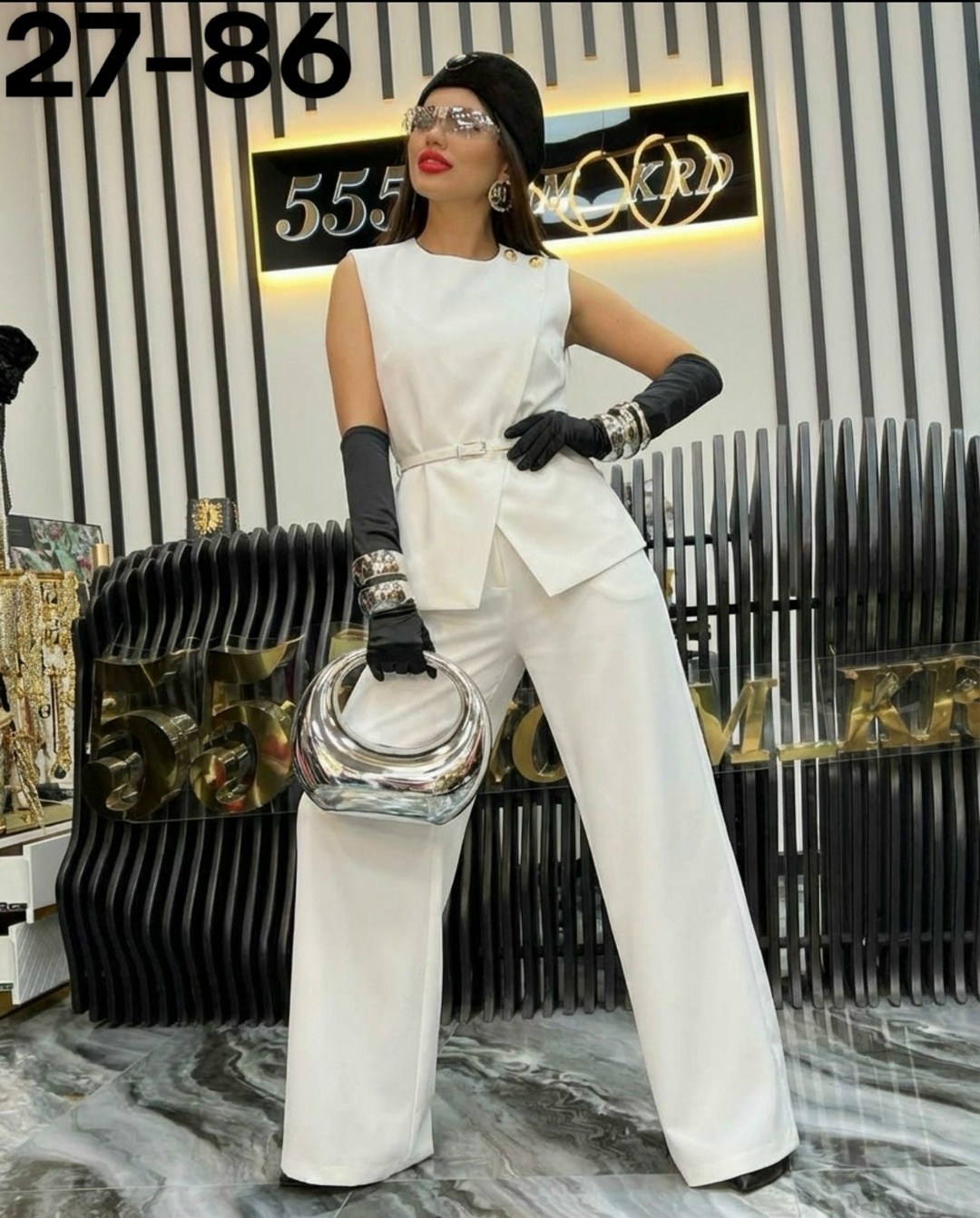 белый брючный костюм,брючный костюм,костюм женский,костюм женский брючный,костюм брючный двойка классический с жилеткой fabula group