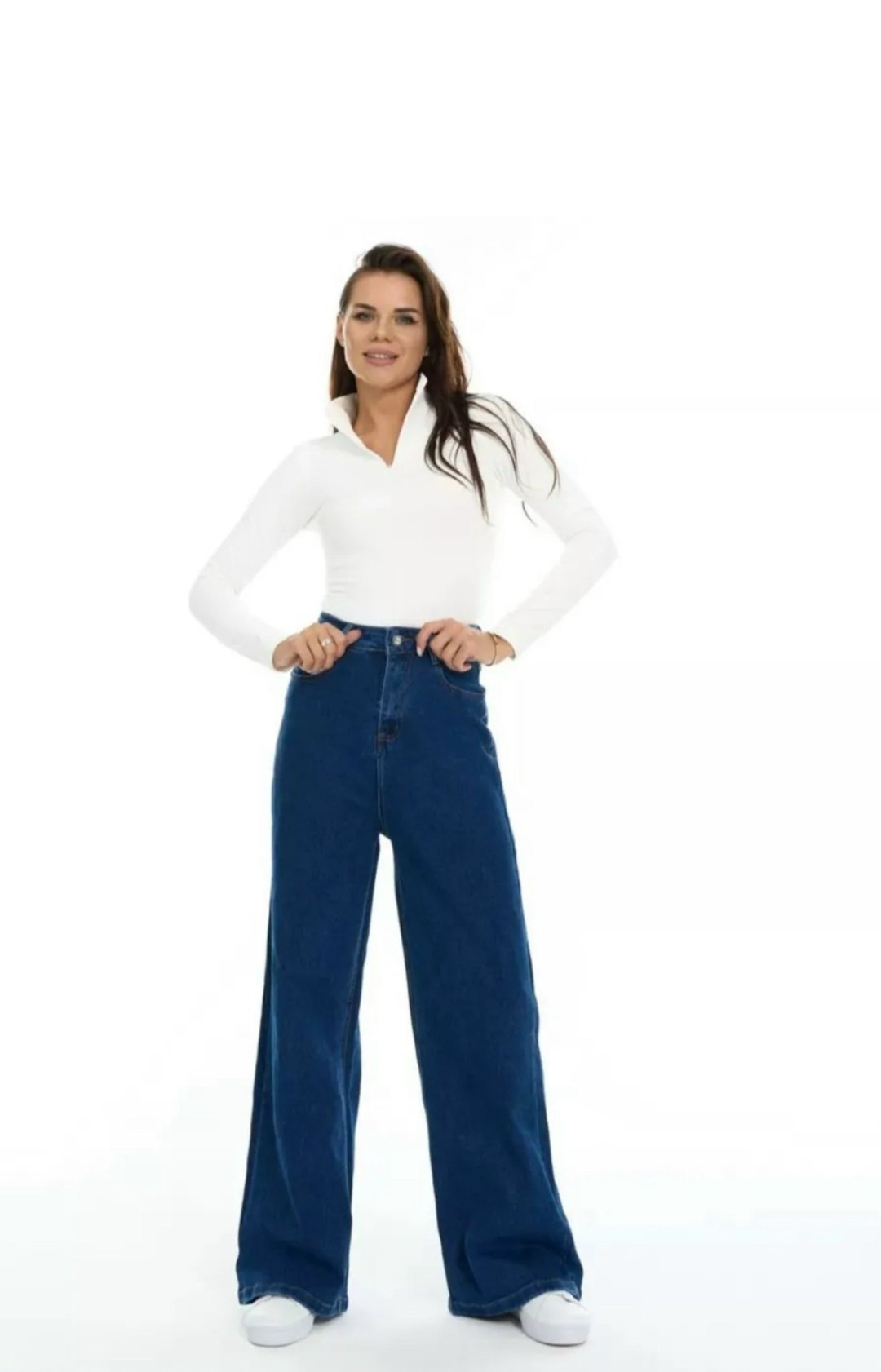 джинсы клеш женские с высокой талией синего цвета,джинсы клеш женские,джинсы широкие женские,джинсы женские,джинсы клеш