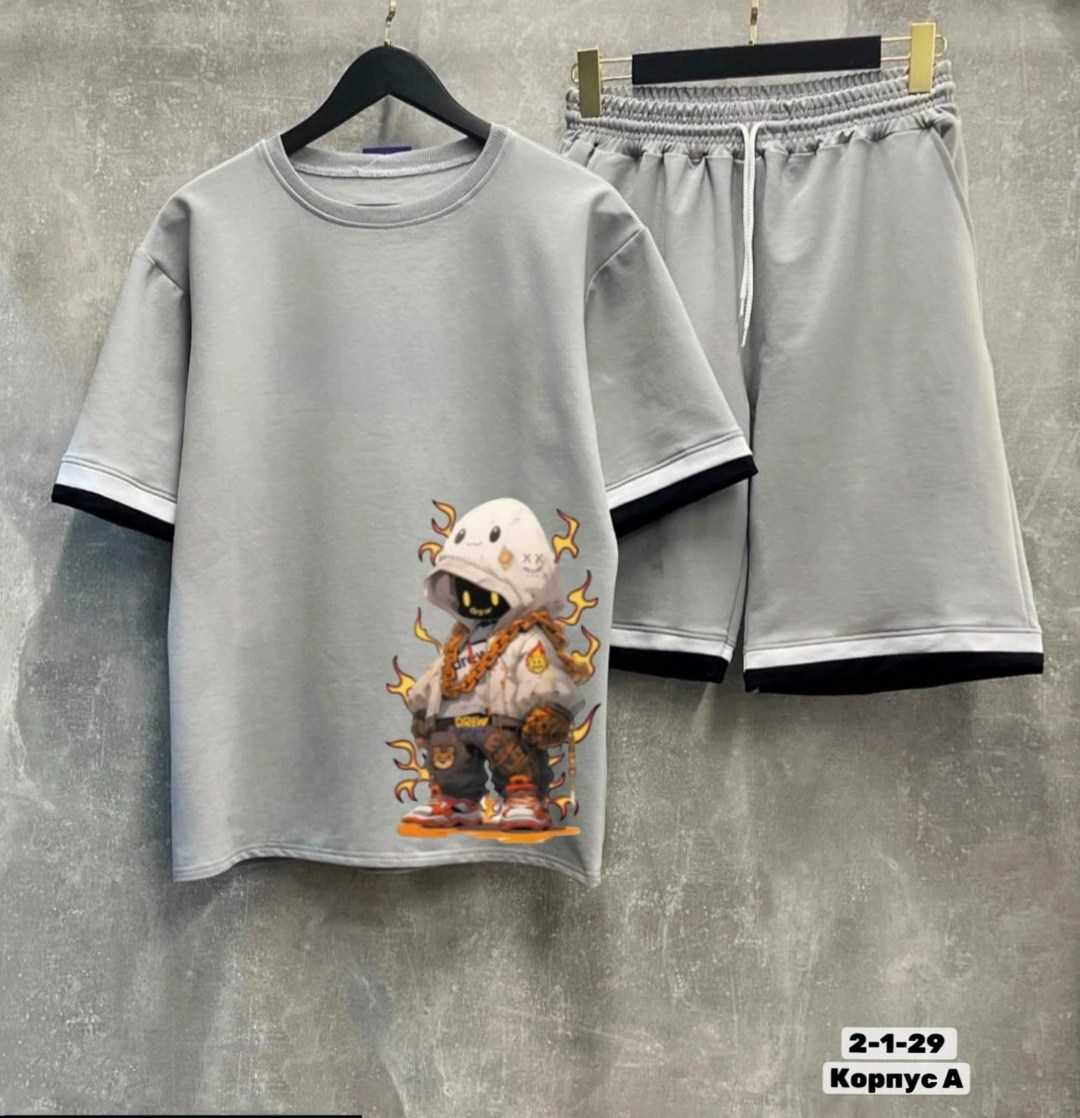 костюм спортивный летний с футболкой и шортами,комплект одежды,костюм двухнитка,костюм спортивный мужской,спортивный костюм футболка шорты