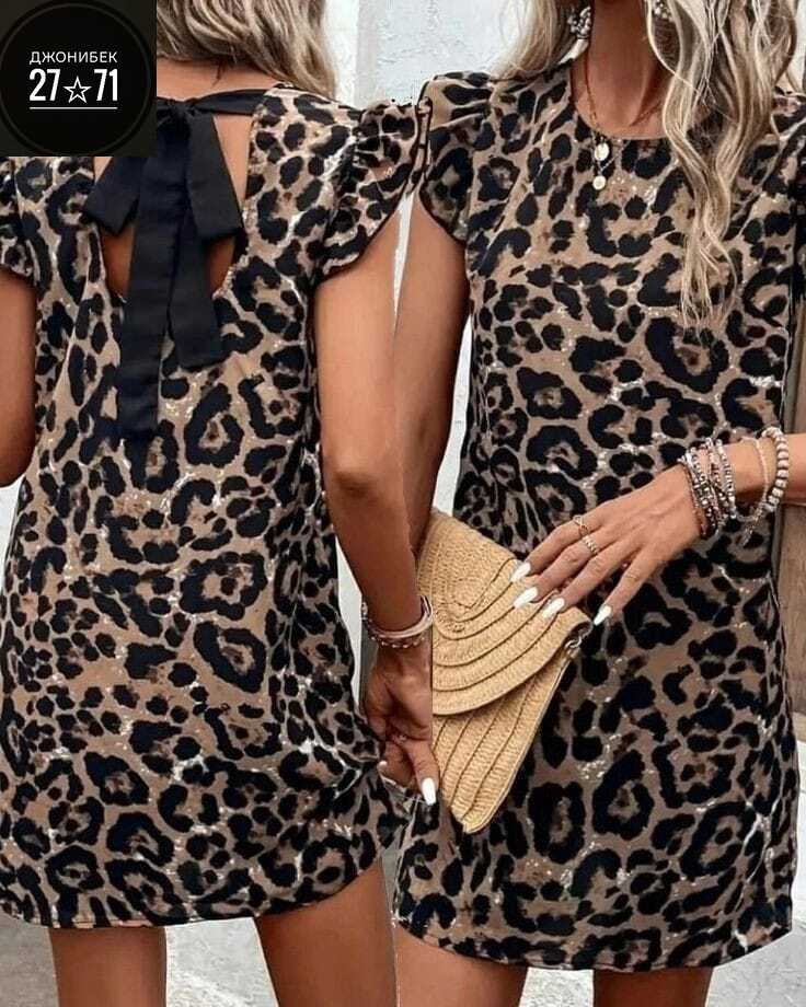 туника леопардовая,платье с леопардовым принтом,платье мини с леопардовым принтом,платье женское леопардовое,платье женской