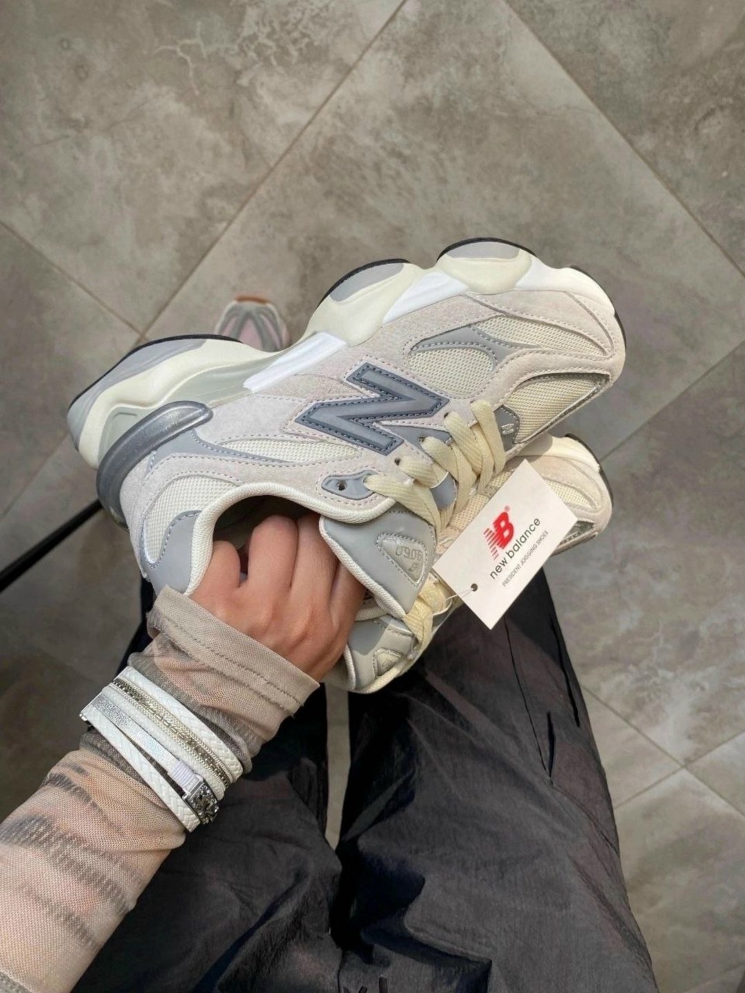 кроссовки new balance 9060,кроссовки женские new balance,кроссовки new balance,кроссовки nb 9060 спортивная  sadefort,кроссовки nb 9060 спортивная  sadefort цвет белый серый