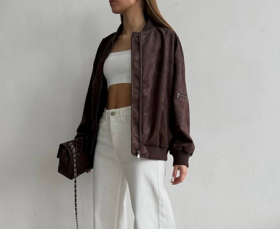 куртка бомбер,замшевый бомбер,бомбер женская куртка,замшевая куртка,бомбер укороченный оверсайз замшевый куртка рабочего тренд saint shine