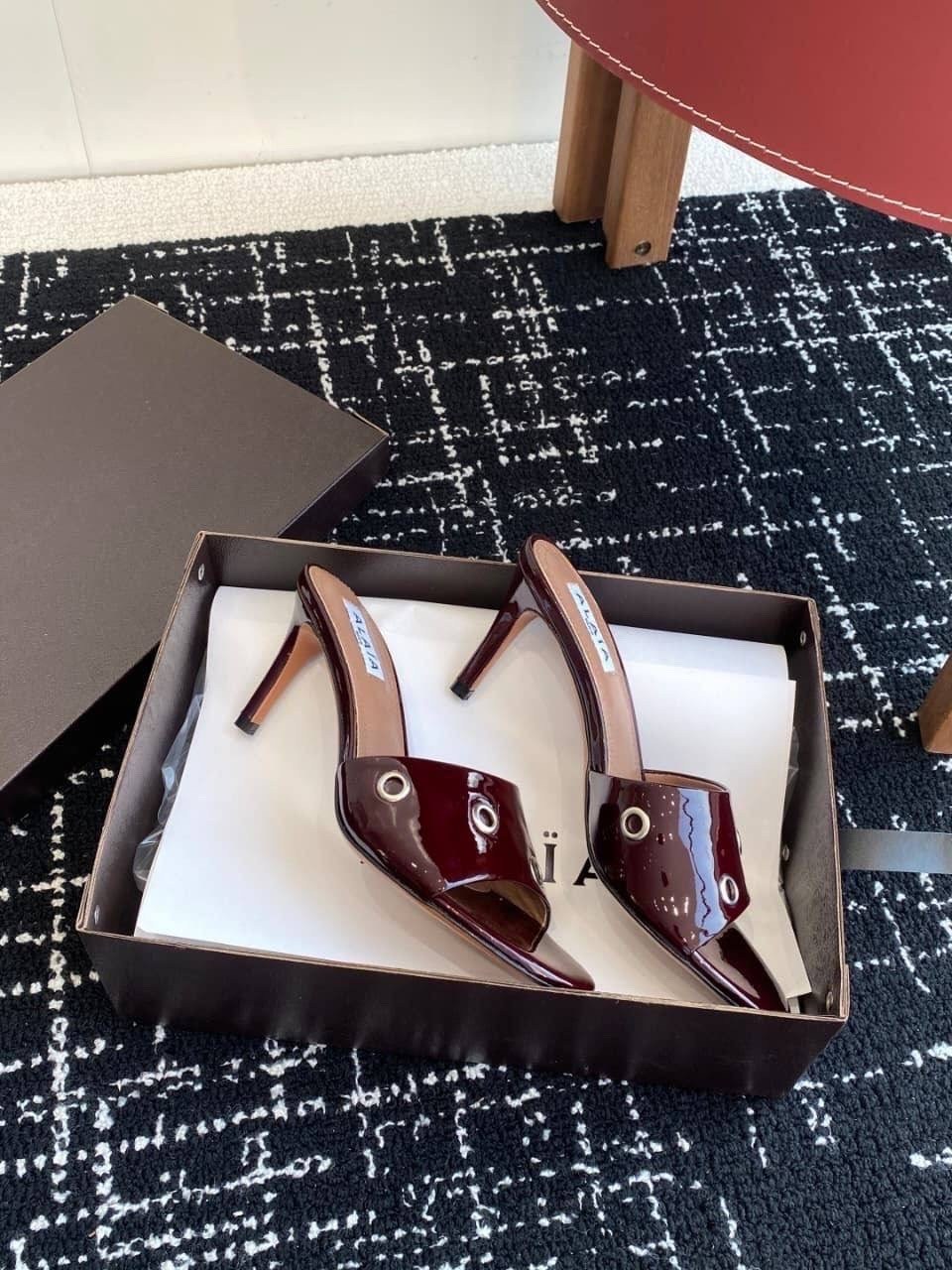 ,женские сабо,лакированные мюли lidia 105 paris texas красный,босоножки на каблуках,босоножки alaia