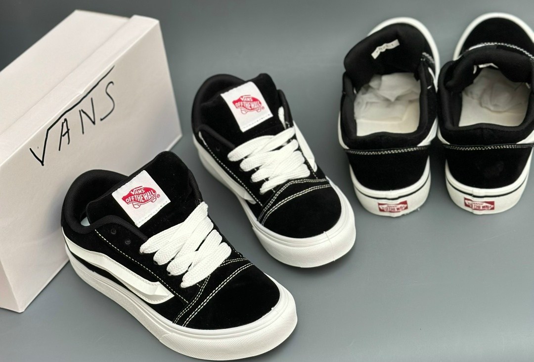 ,кроссовки vans knu skool,кроссовки кеды vans knu school вансы дутые черные,vans knu skool black white,кеды vans
