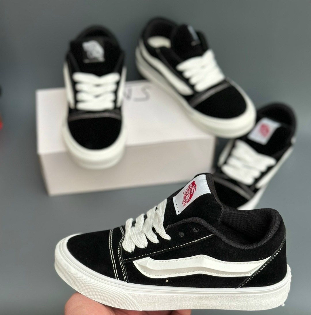 ,кроссовки vans knu skool,кроссовки кеды vans knu school вансы дутые черные,vans knu skool black white,кеды vans
