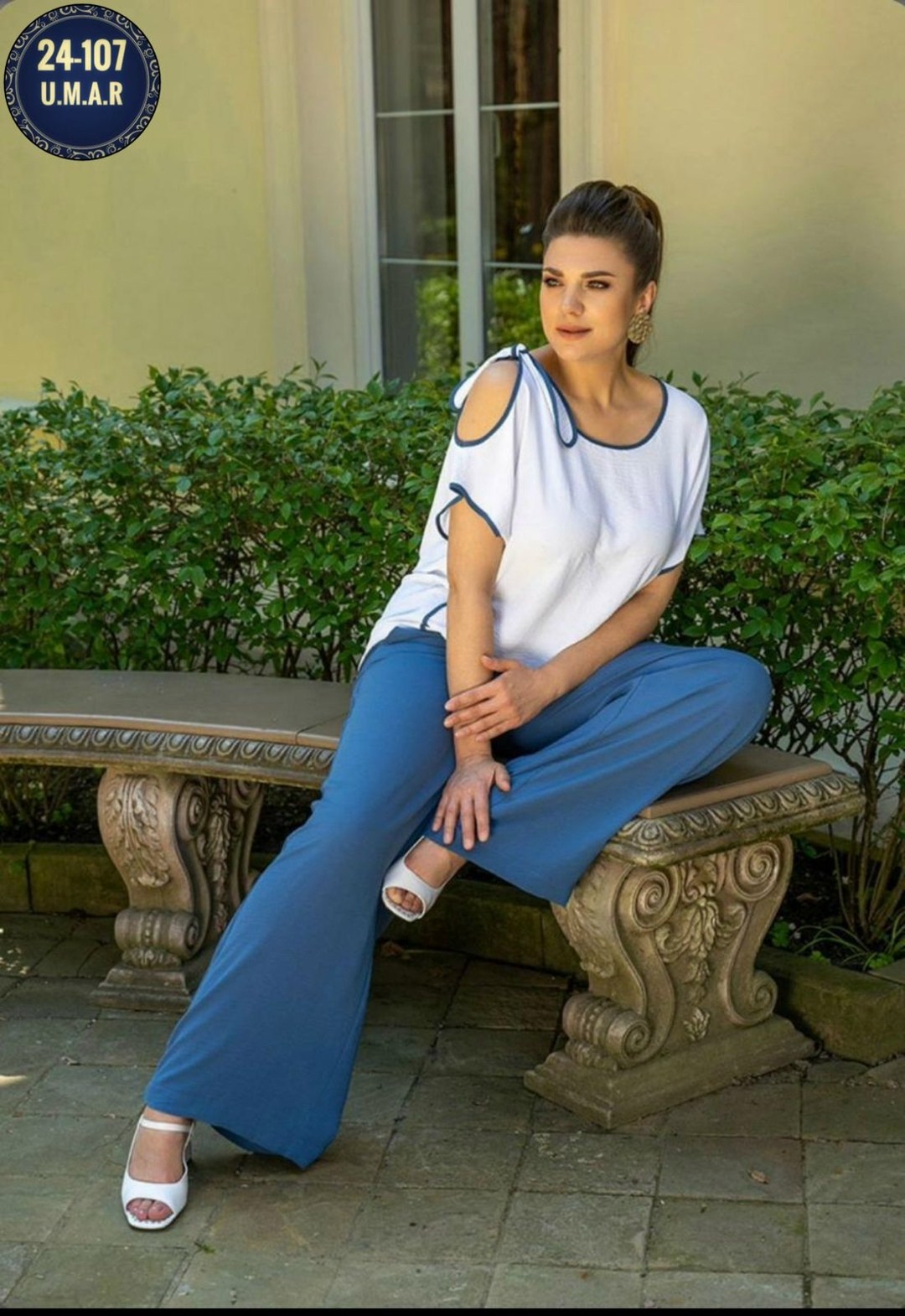 andina 915 черный+белый, брючный комплект,брючный комплект,женский костюм брючный с блузой,костюм с брюками,костюм женский брючный