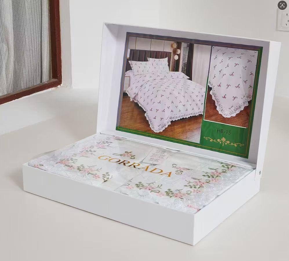 комплект постельного белья,роскошный комплект постельного белья,постельное белье,пододеяльник с рюшами,комплект пододеяльника