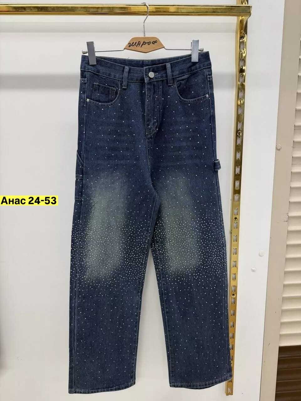 женские джинсы со стразами,джинсы клеш со стразами h&a collection,джинсы со стразами,джинсы широкие со стразами,джинсы прямые со стразами черные le o 222675248