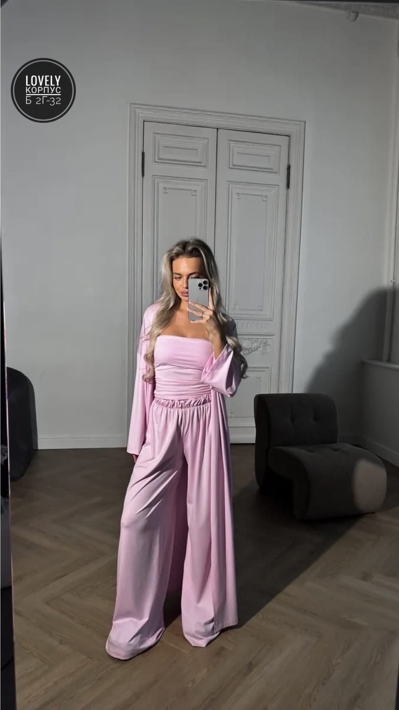 костюм с брюками,женский костюм,костюм летний с брюками палаццо и кимоно и топом beyou 431580974,костюм с абаей,костюм летний с брюками палаццо и кимоно и топом beyou