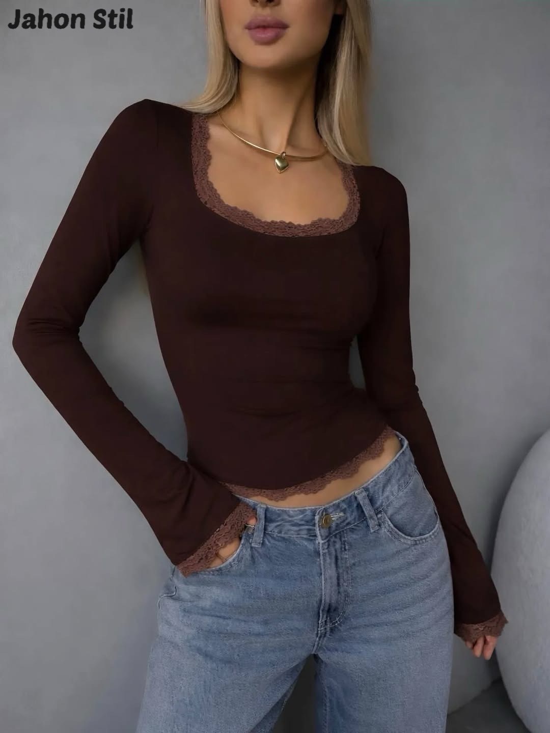 женская кофта,футболка с кружевами,топ с кружевной отделкой в рубчик morgyn edikted розовый,одежда женская,лонгслив женские