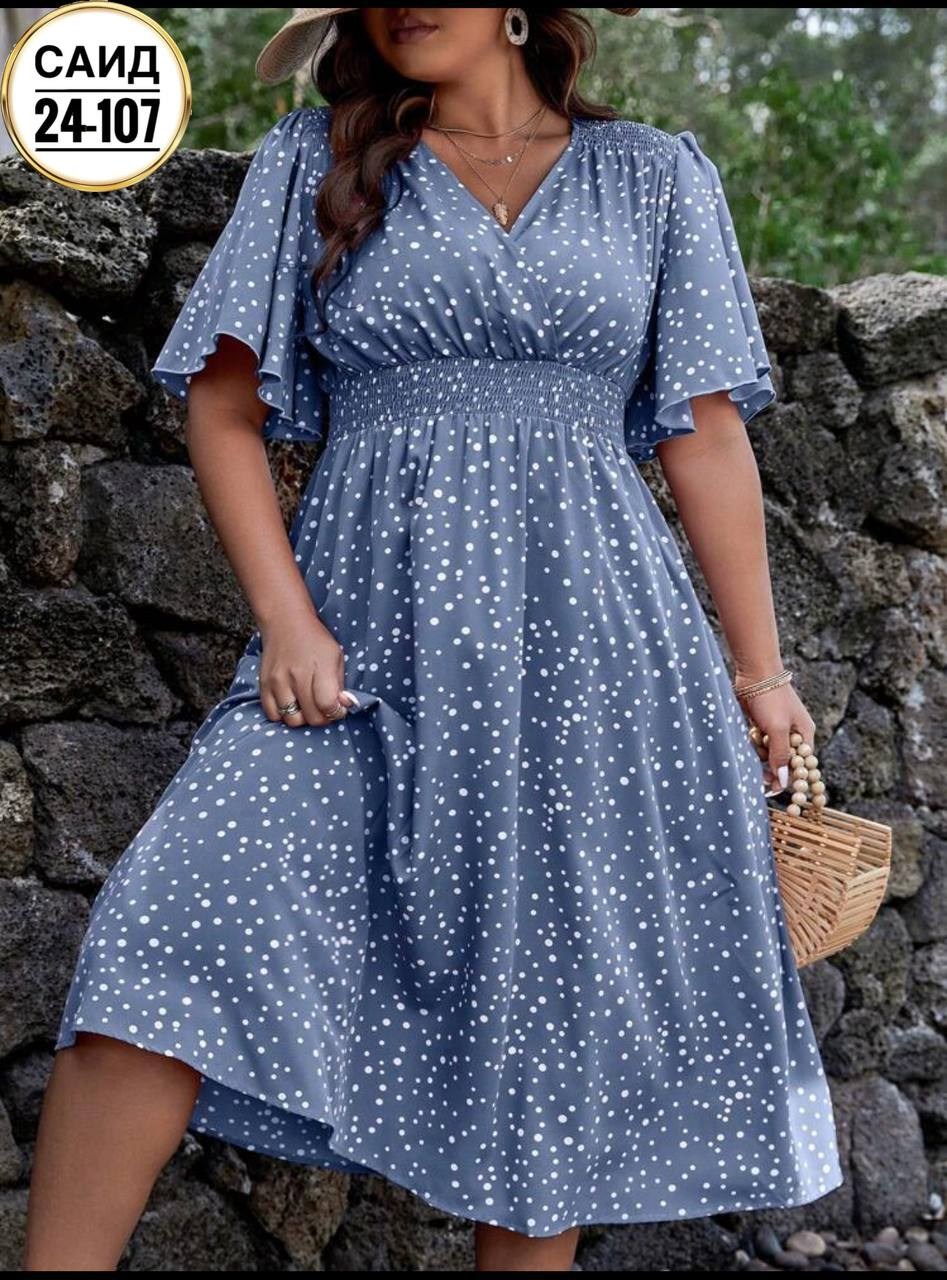 платья,женские платья больших размеров,платья большие размеры,платье женское в горошек больших размеров,женственное платье в горошек