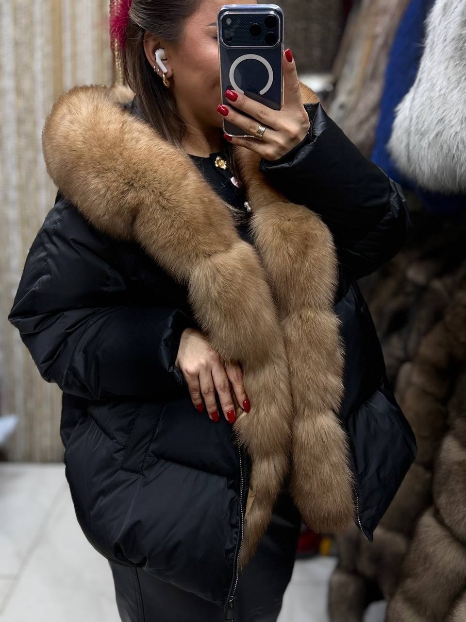 куртка - пуховик с мехом песца city furs,пуховик с натуральным мехом,пуховик с натуральным песцом,пуховик женский с натуральным мехом,пуховик