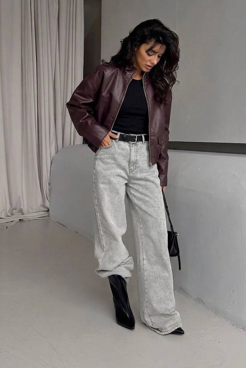 женская кожаная куртка,кожаная куртка,куртка бомбер,куртка-бомбер из искусственной кожи,женская куртка из искусственной кожи