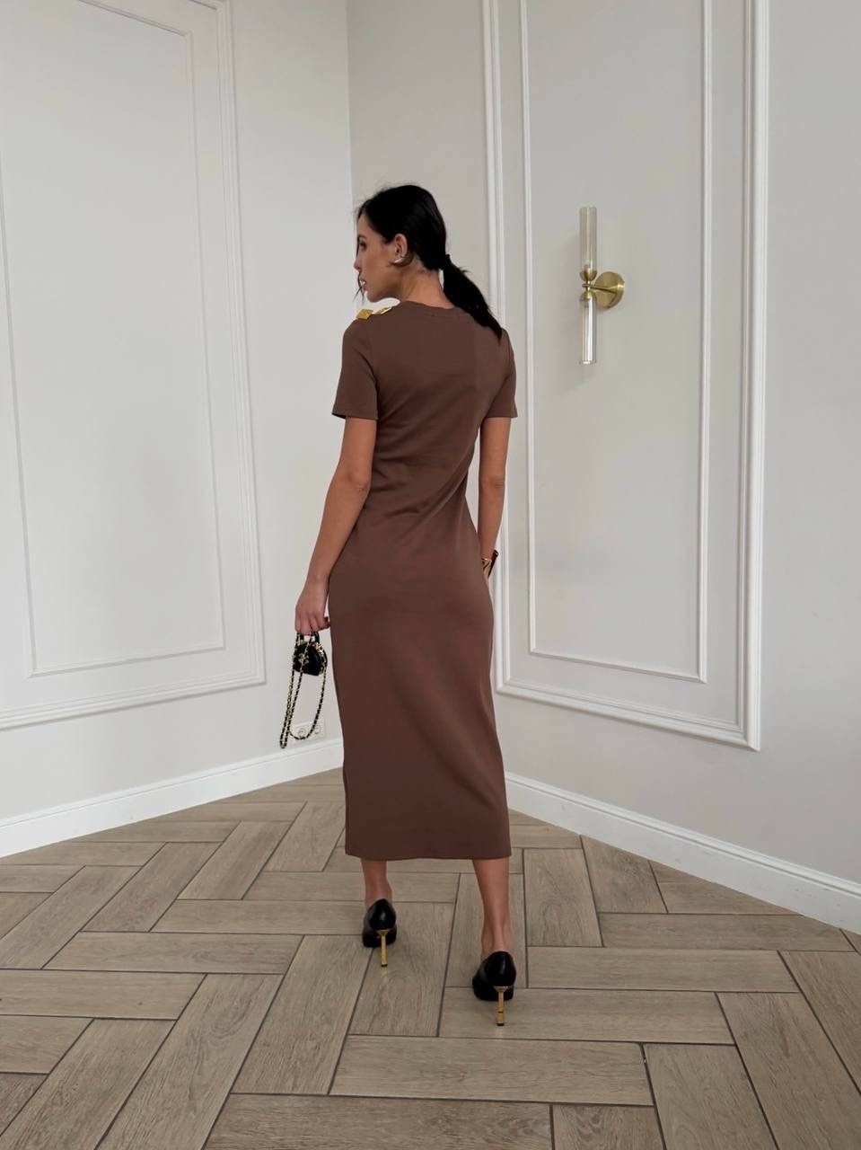 трикотажное платье,платье темно-серое vilatte 021555690,модное платье,платья,женское платье