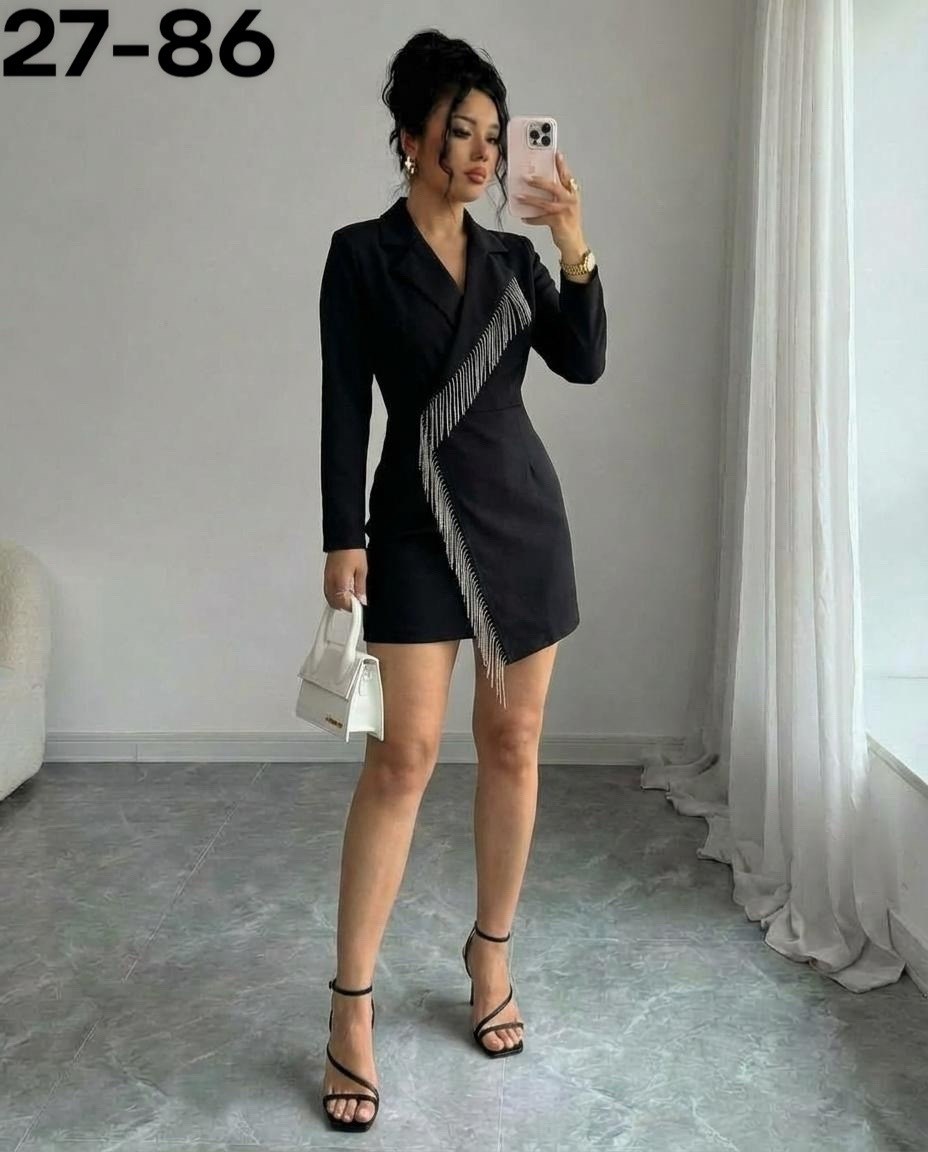 платье пиджак на запах с бахромой из страз,платье пиджак,платье-пиджак женское,платье пиджак хлопок,платье пиджак вечернее