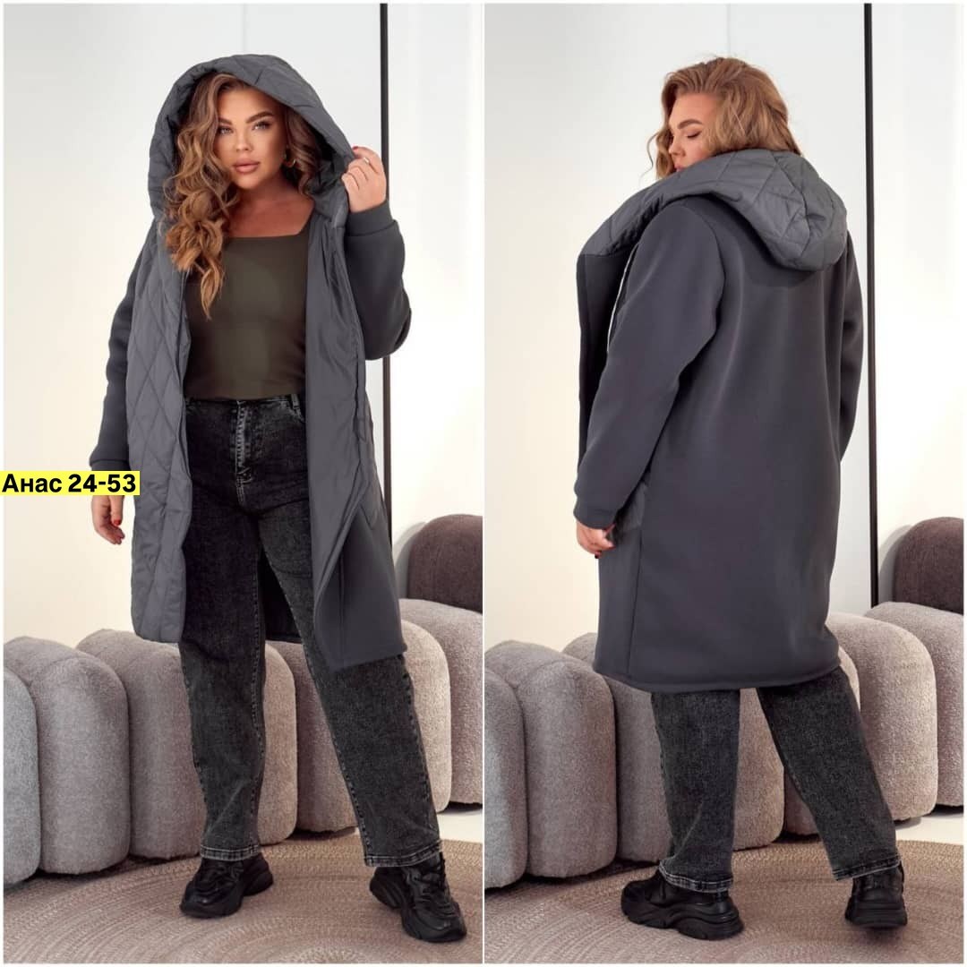 женская демисезонная куртка больших размеров,комбинированная куртка,куртка демисезонная больших размеров,женская верхняя одежда больших размеров,женская куртка