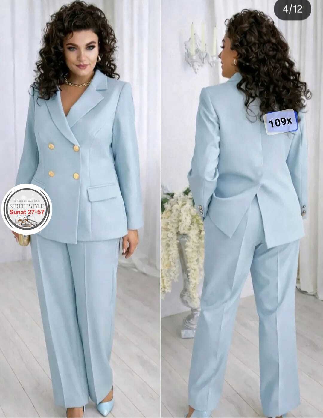 брючный костюм vilena 1119 шоколад,костюм брючный,костюм женский,женский брючный костюм,брючный комплект vilena 1052 светлый-шоколад