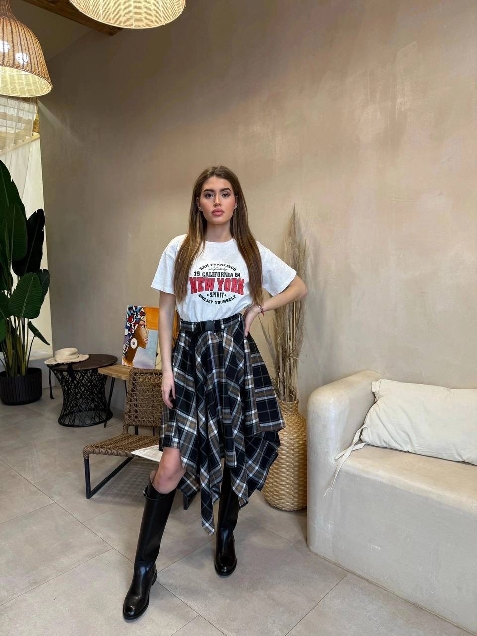 юбка в клетку,юбка,юбка стильная,клетчатая юбка,модная юбка