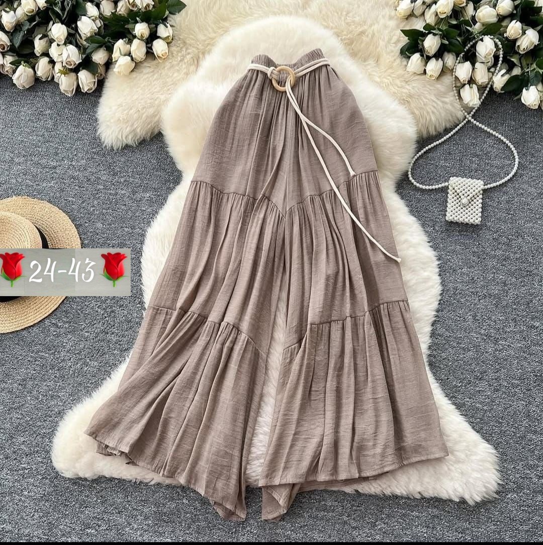 свободное платье,юбка с оборками,юбка средней длины,платье в стиле,платье женской