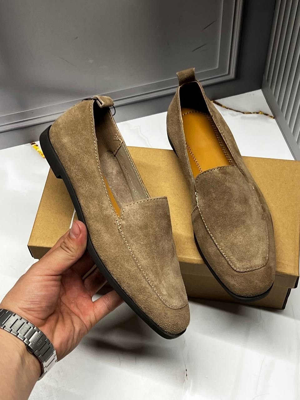 ,замшевые лоферы,лоферы коричневые,лоферы из натуральной замши,лоферы замшевые женские