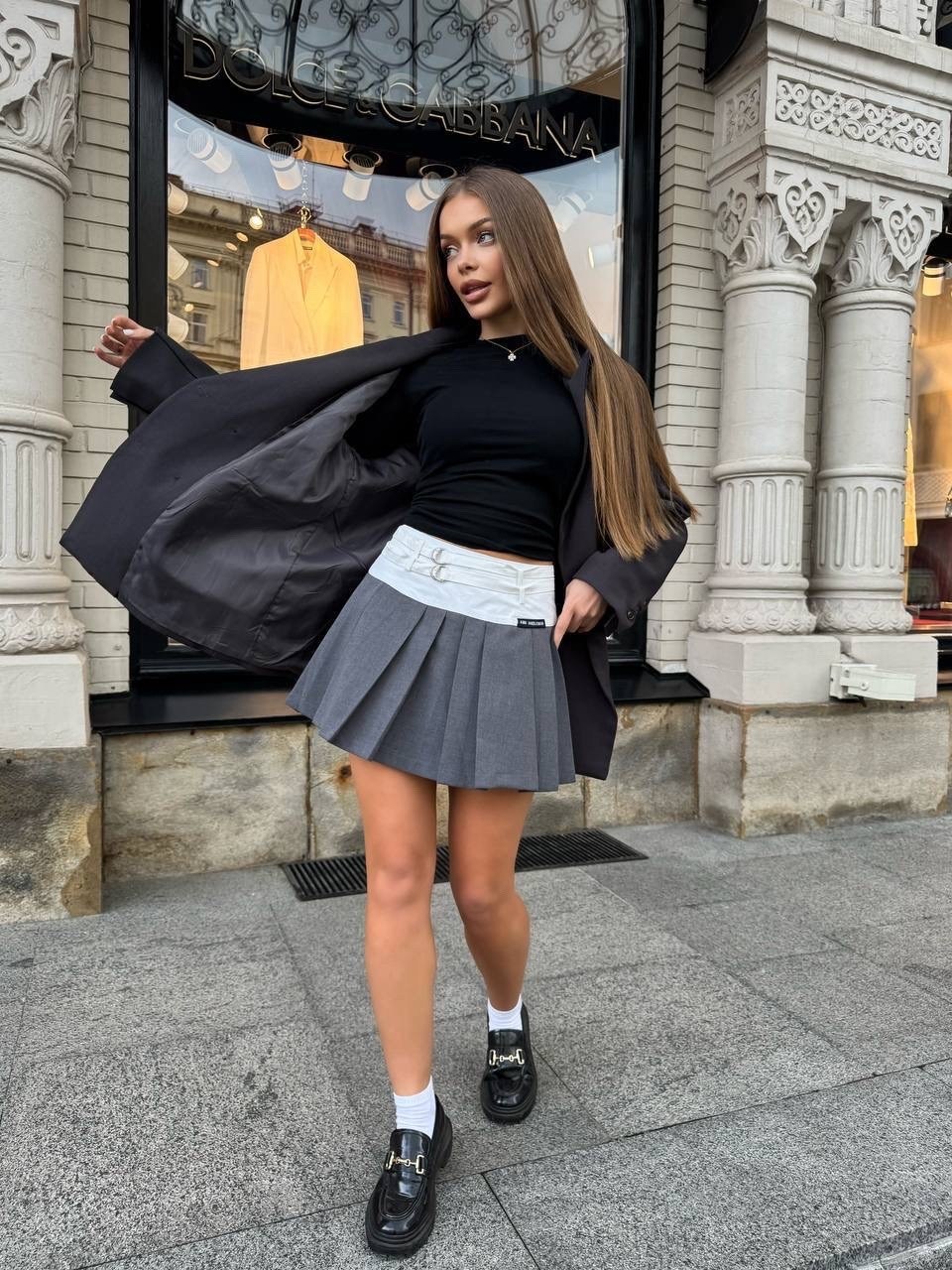 мини юбка шорты теннисная 12 seasons 251803386,юбки,мини теннисная юбка,юбка плиссе теннисная