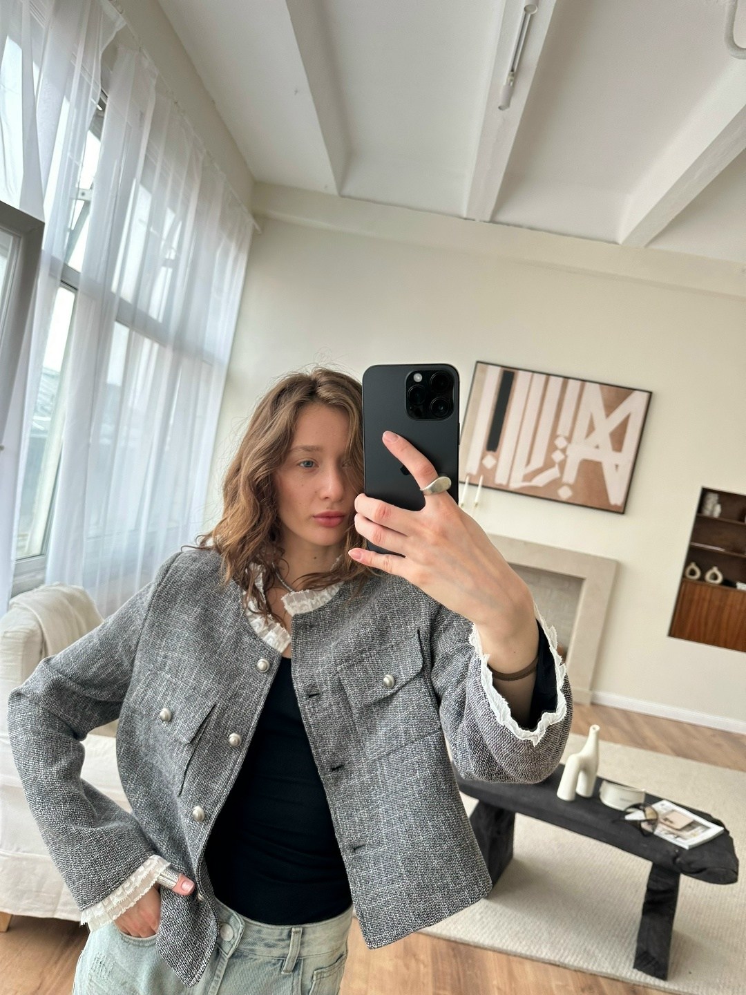 жакет твидовый,трендовый нишевый высококачественный твидовый шерстяной пиджак unxx для женщин,жакет твидовый укороченный,жакет укороченный женский твидовый,твидовый жакет женский