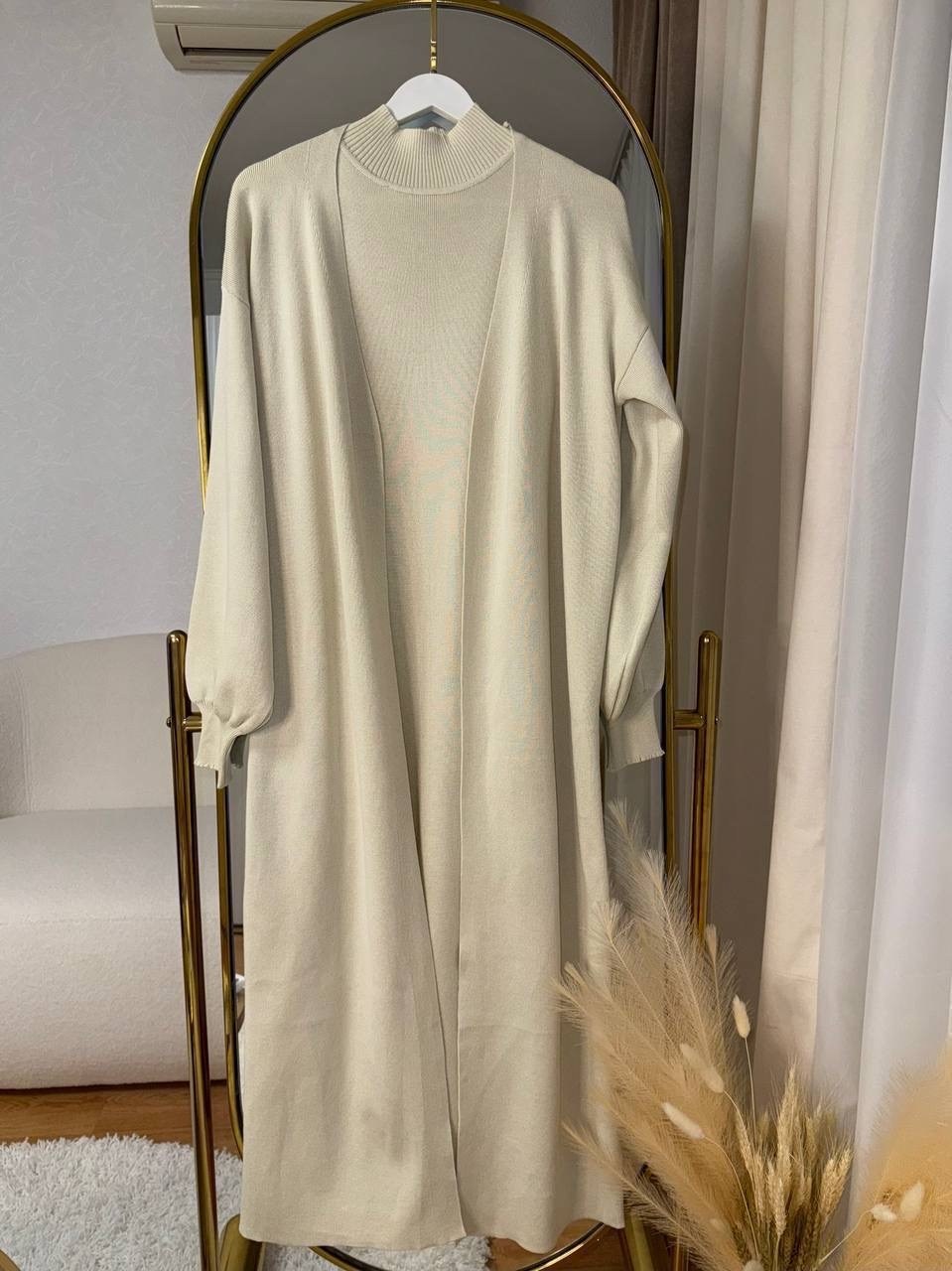 платье кардиган,двойка платье + накидка кардиган,платье накидка,стильное платье,платье лапша с кардиганом