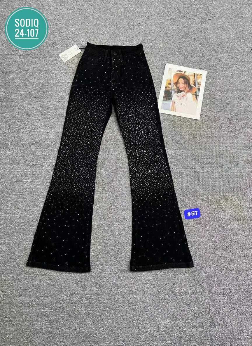 джинсы клеш женские,брюки женские клеш,джинсы женские клеш с высокой посадкой,брюки клеш,джинсы со стразами