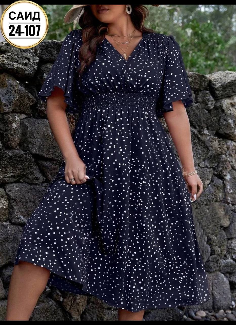 платья,женские платья больших размеров,платья большие размеры,платье женское в горошек больших размеров,женственное платье в горошек