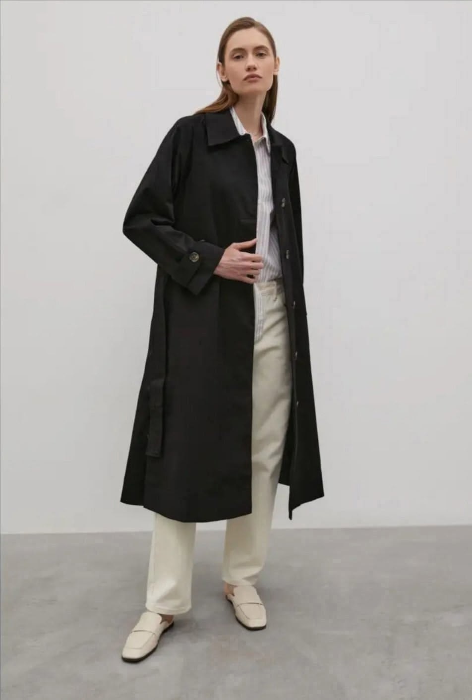 плащ женский длинный,плащ женский,плащ женский finn flare,тренч черный женский,плащ тренч женский