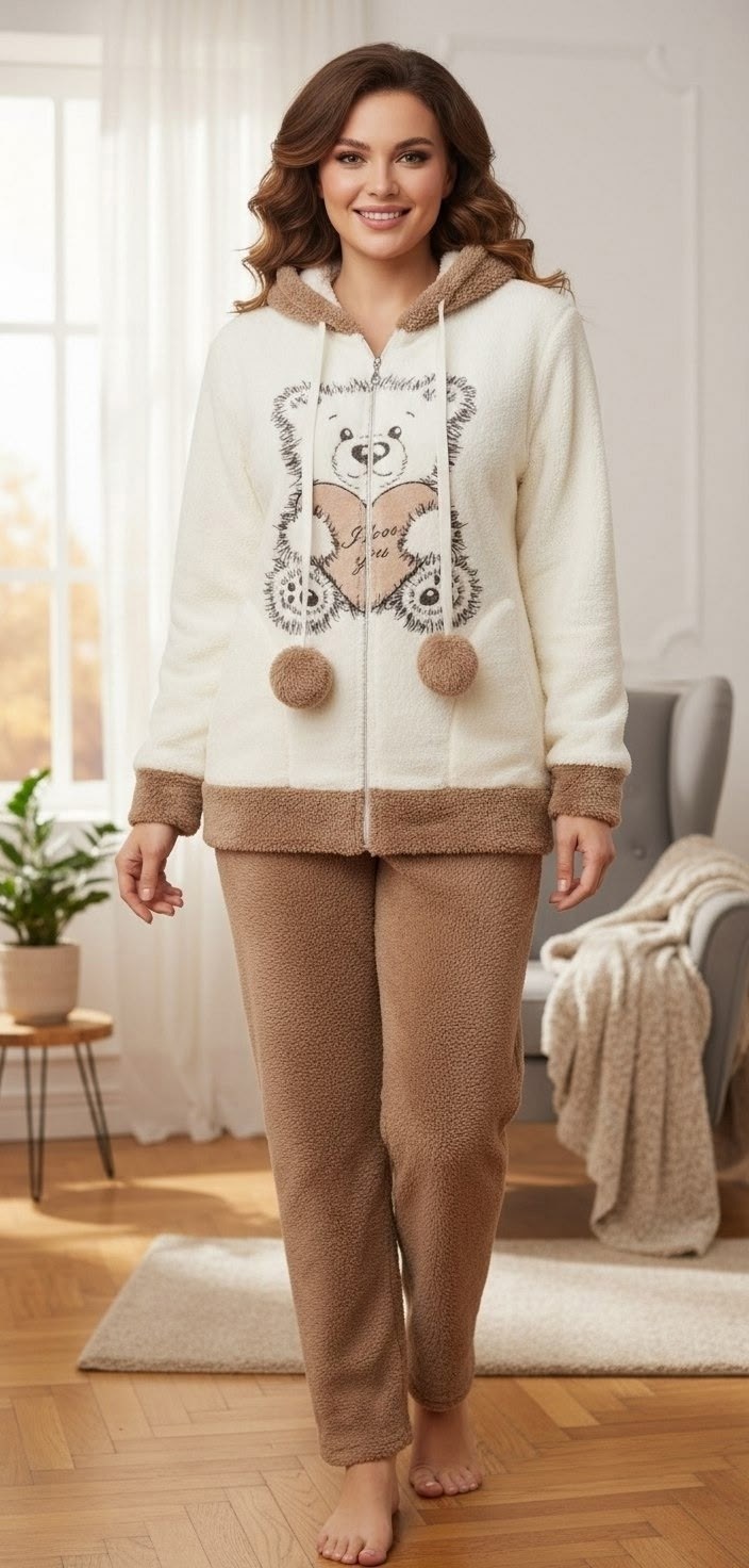 теплая пижама,пижама с медведями,пижама с мишками,костюм теплый женский домашний пижама плюшевая urya+,пижама женская теплая