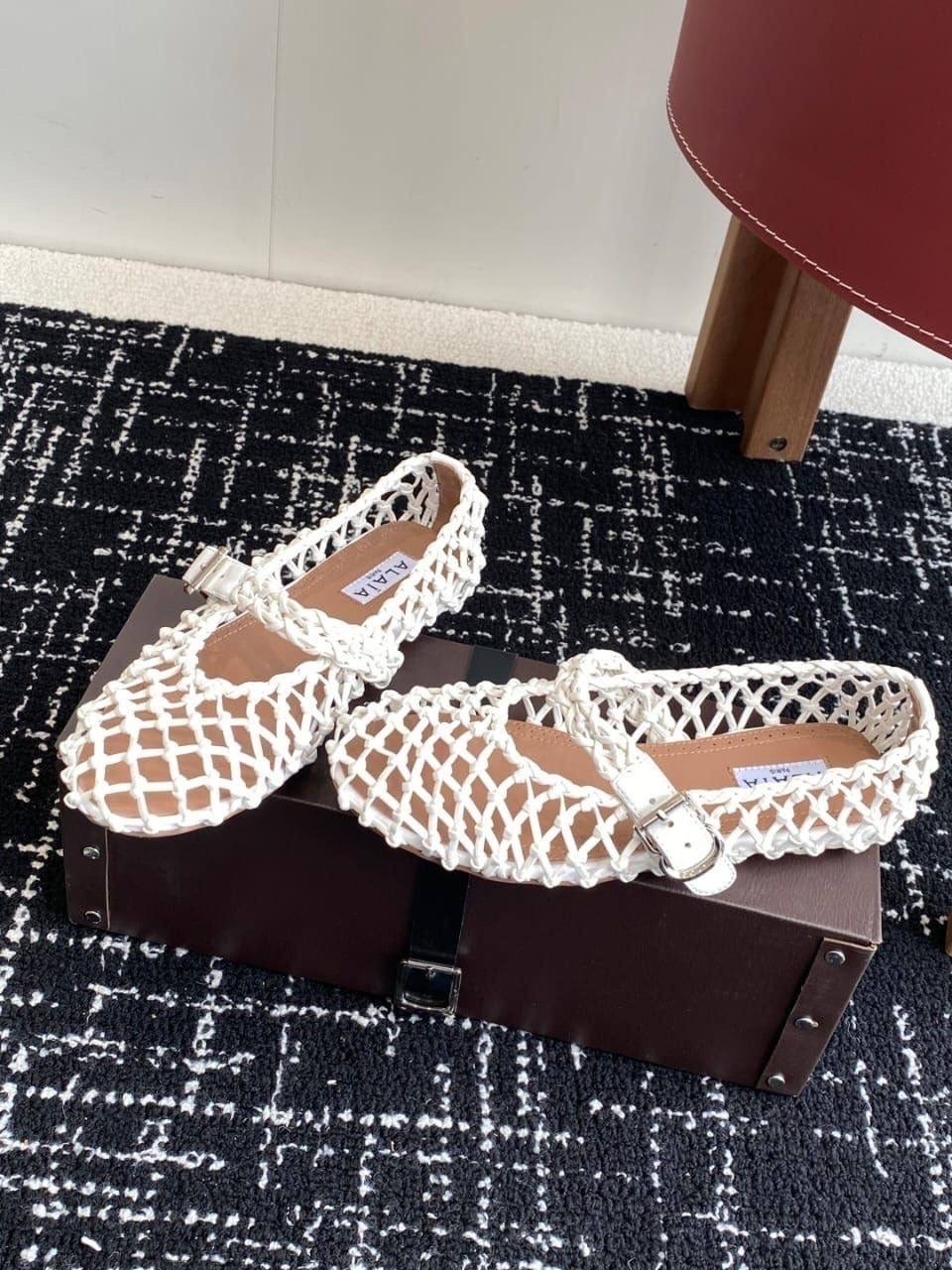 плетеные балетки,,alaia балетки,балетки женские,босоножки chanel
