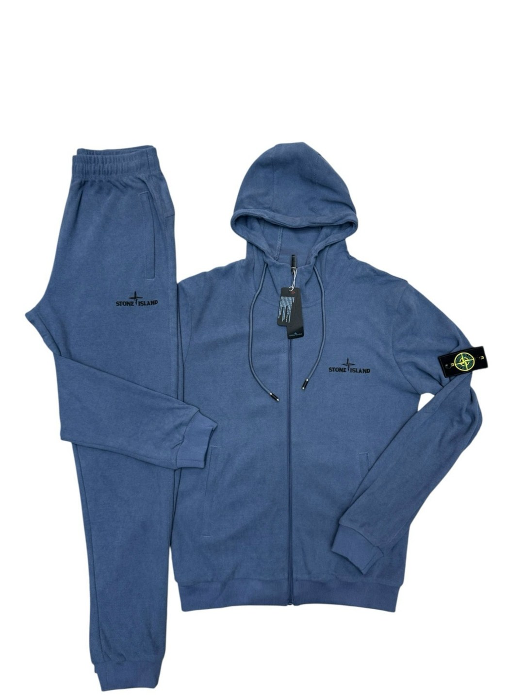 костюм спортивный stone island,спортивный костюм stone island мужской на флисе,зип худи stone island,серо-голубая толстовка с патчем stone island,stone island