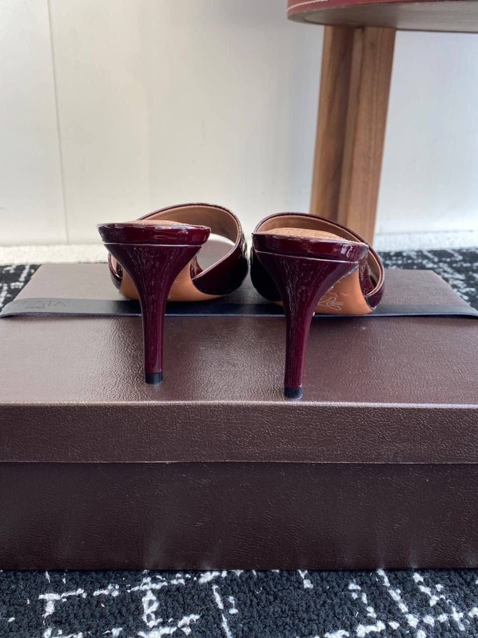 ,женские сабо,лакированные мюли lidia 105 paris texas красный,босоножки на каблуках,босоножки alaia