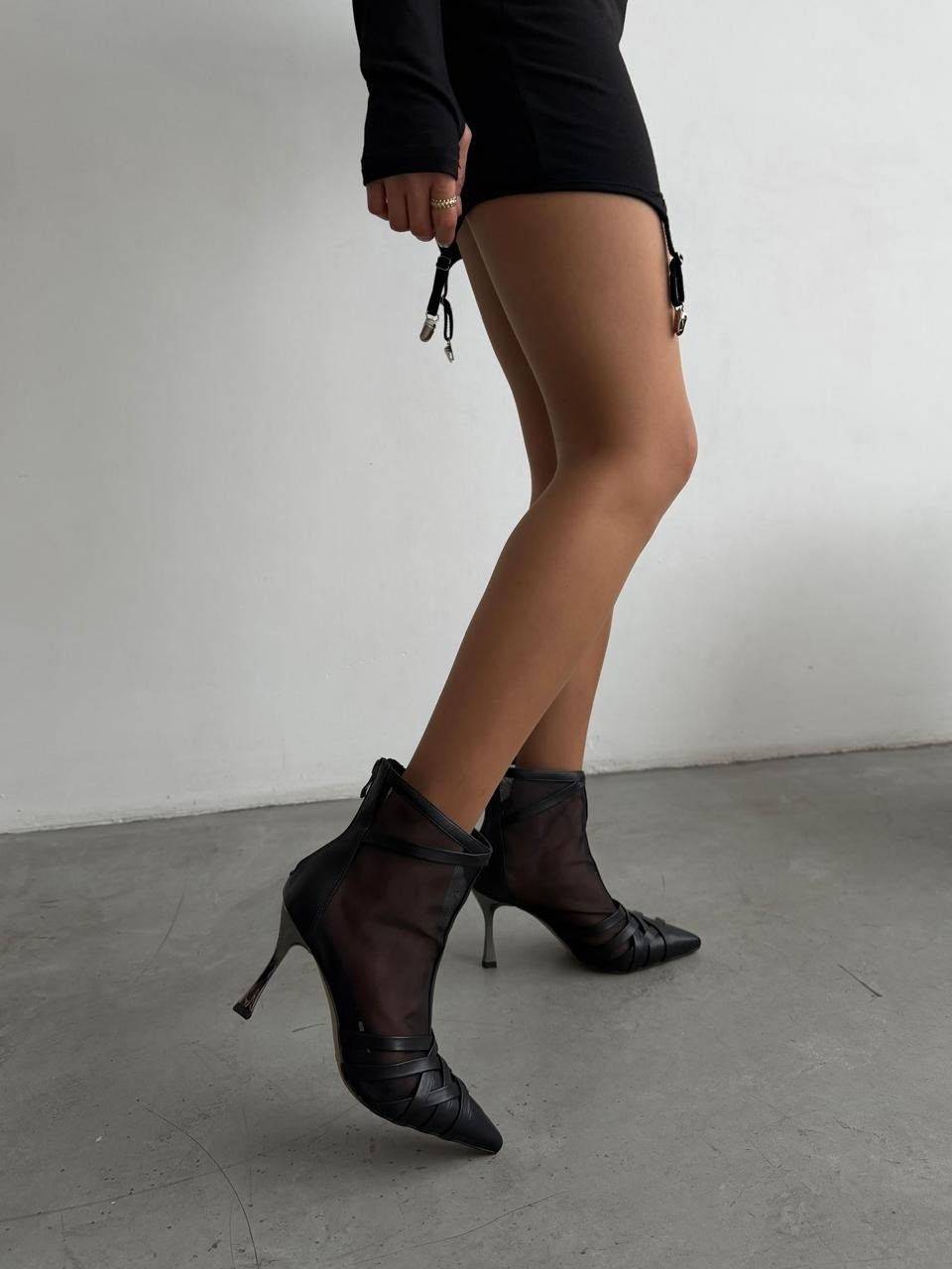 прозрачные ботильоны,женские ботильоны,ботильоны сетка,летние ботильоны,ботильоны на шпильках