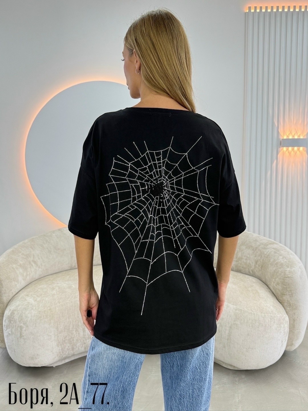 футболка со стразами оверсайз gul fashion,женская футболка,футболка женская оверсайз со стразами чёрная,футболка оверсайз со стразами,женская футболка оверсайз