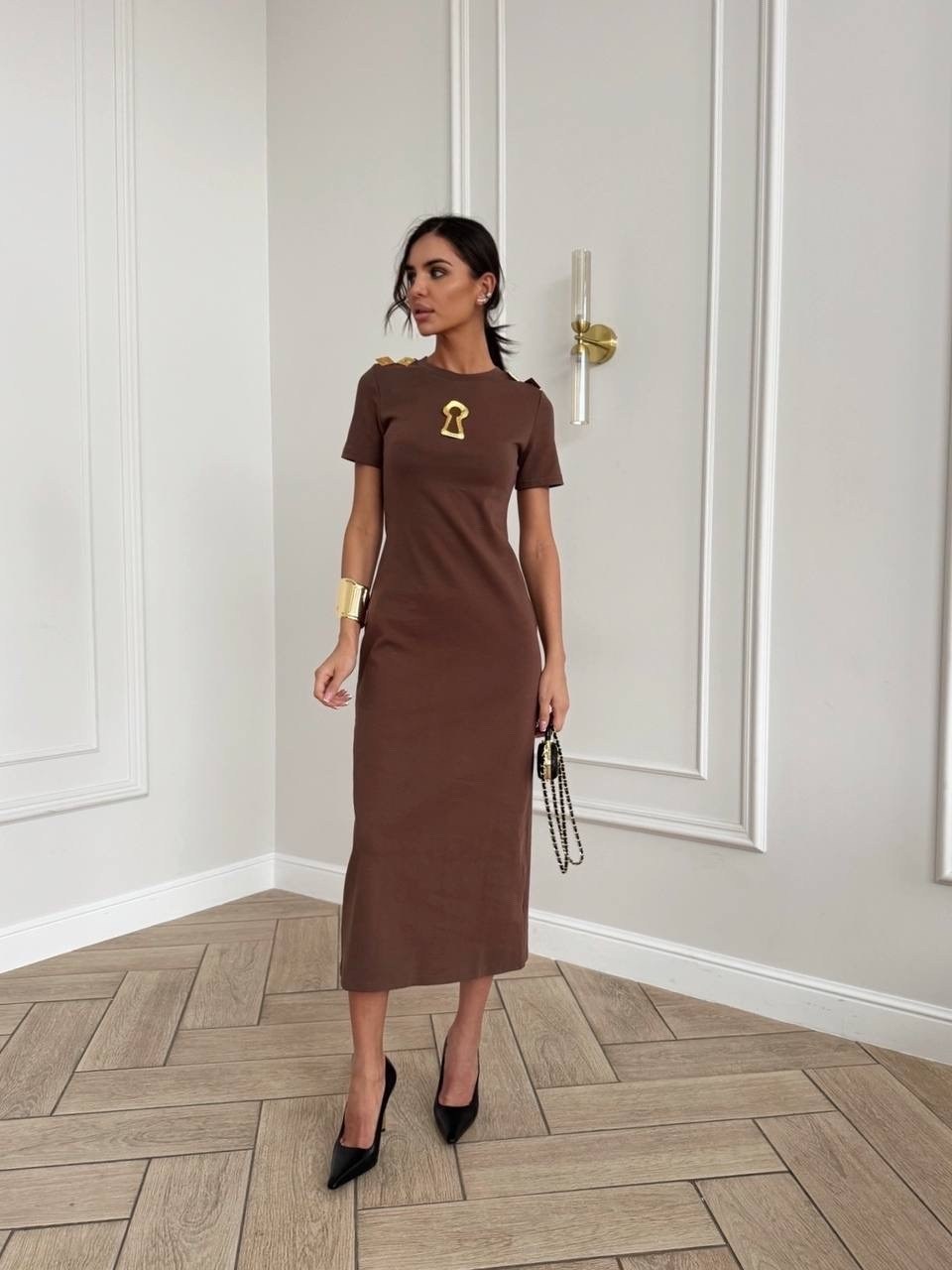 трикотажное платье,платье темно-серое vilatte 021555690,модное платье,платья,женское платье