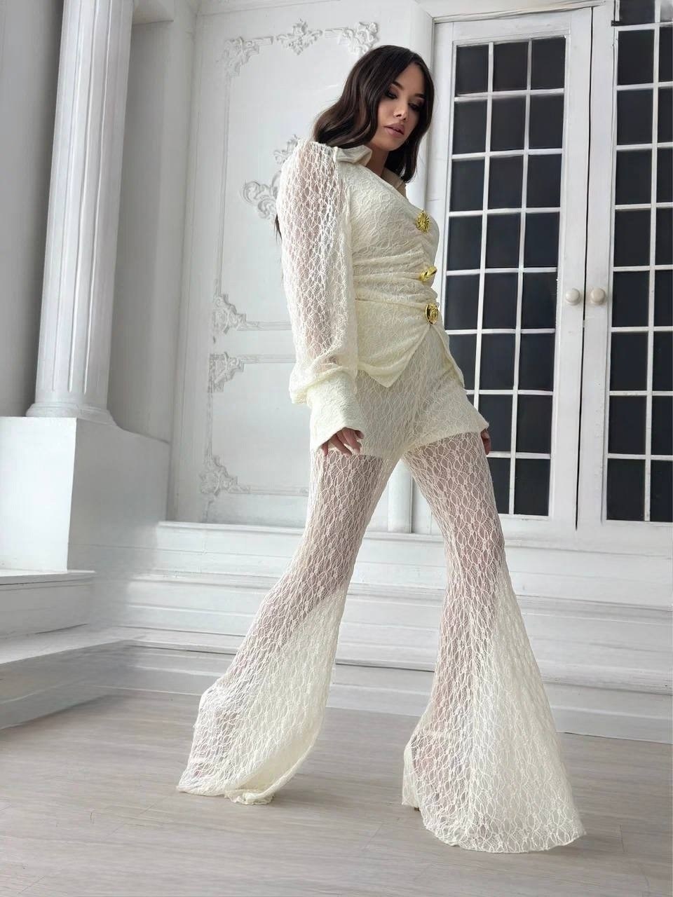 вязаные брюки,брюки женские,широкие брюки,расклешенные брюки,вязаные брючные комплекты для женщин 2026