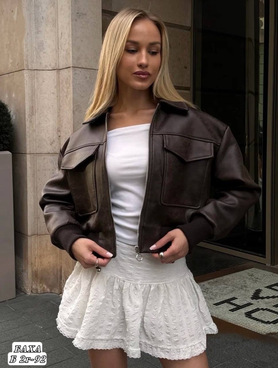 бомбер кожаный,бомбер куртка кожаный утепленный omiro,кожаная коричневая куртка,кожаная куртка бомбер женская в стиле zara,куртка-бомбер из искусственной кожи