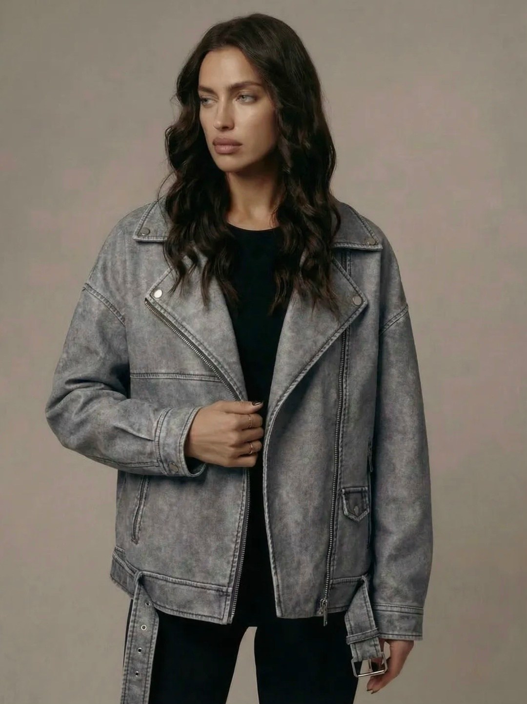 косуха оверсайз куртка,куртка косуха женская оверсайз,косуха куртка,косуха оверсайз,косуха винтажная куртка кожаная oversize серая monyken