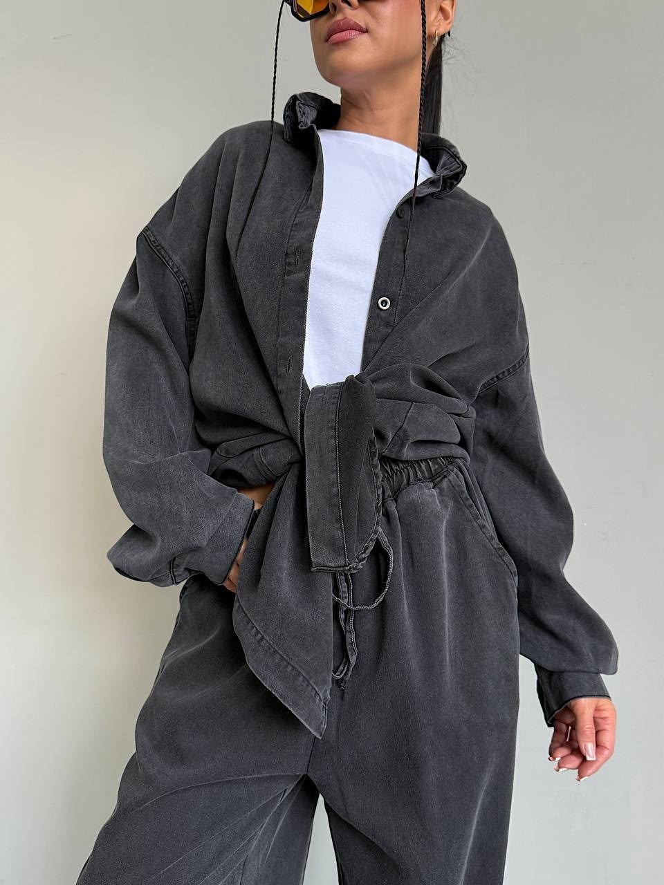 повседневный костюм,костюм брючный с рубашкой,костюм брючный с рубашкой оверсайз,летний костюм оверсайз,оверсайз рубашка