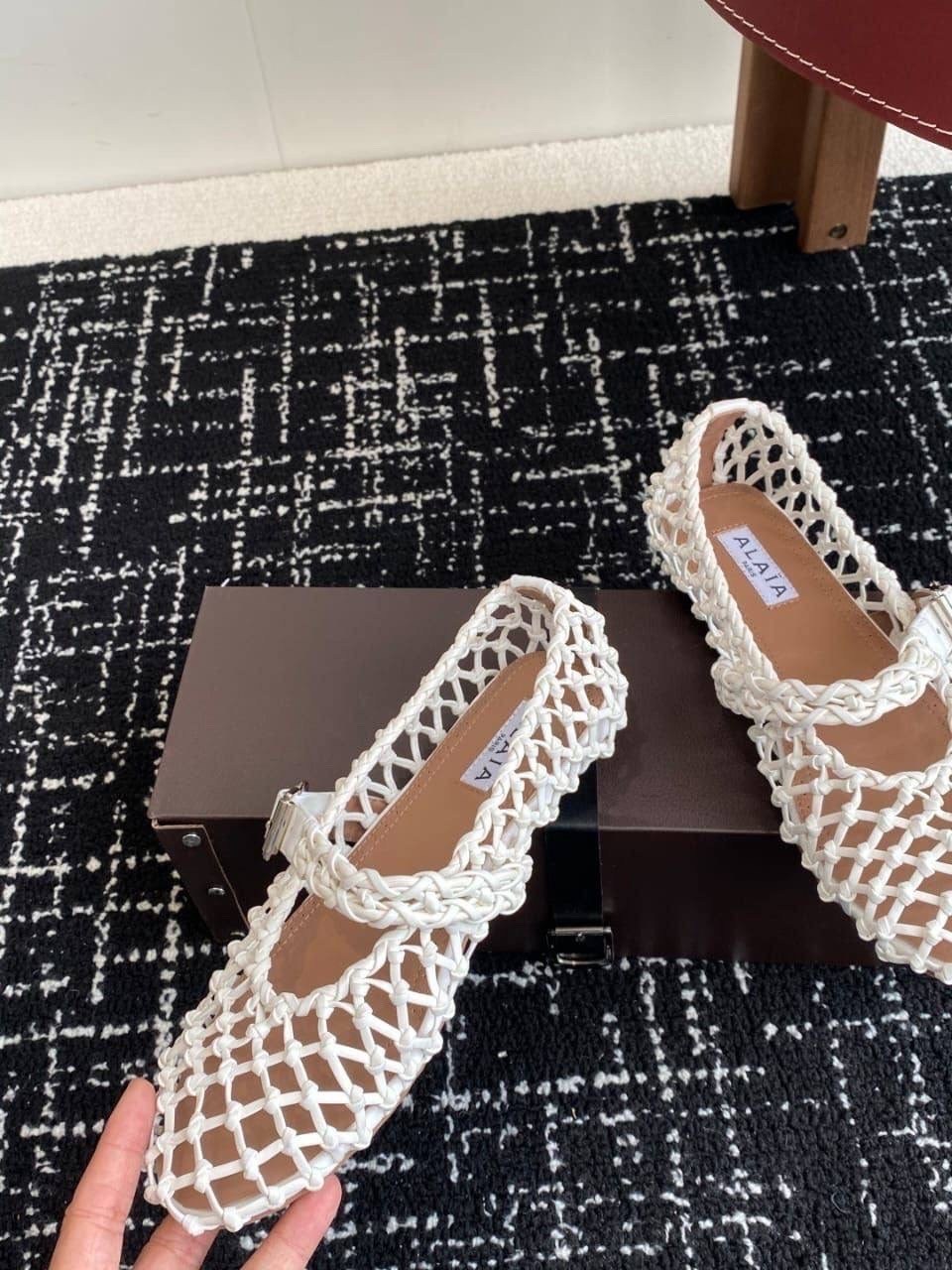 плетеные балетки,,alaia балетки,балетки женские,босоножки chanel