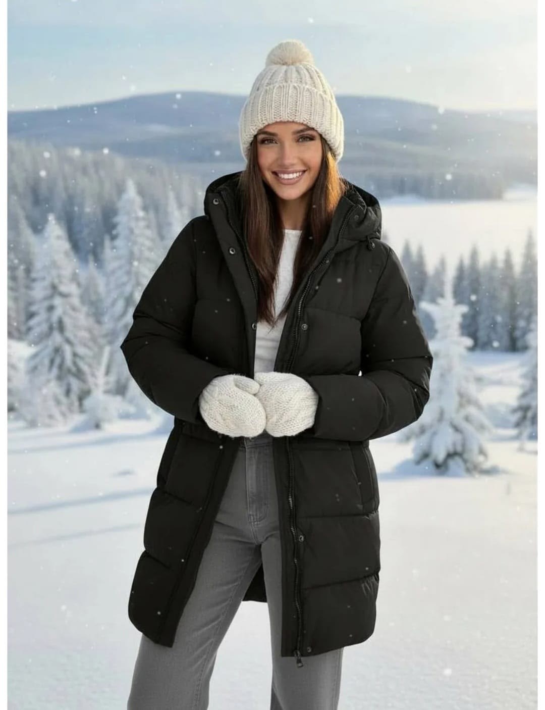 куртка удлиненная,куртка зимняя с капюшоном удлиненная tizomo,куртка женская зимняя с капюшоном,куртки зима,куртка зимняя женская